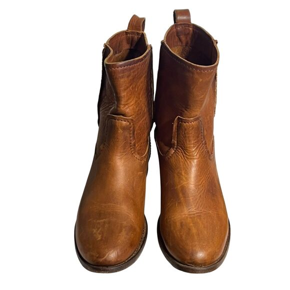 Frye Boots Womens Size 7 Brown Leather Western Ankle Pull On Boho Rodeo Booties - Picture 3 of 12